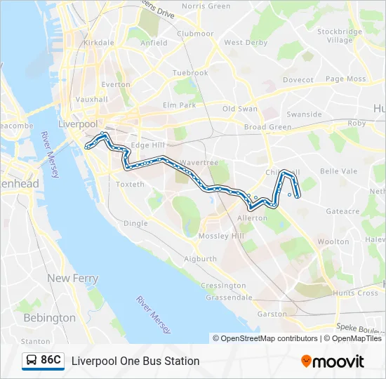 86C Route: Schedules, Stops & Maps - Liverpool One Bus Station (Updated)