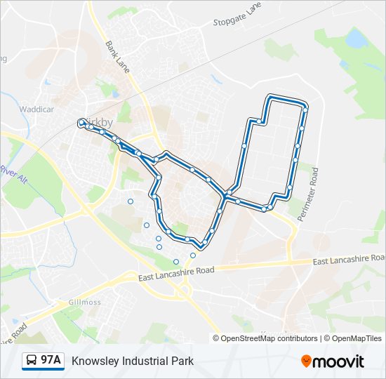 97A bus Line Map