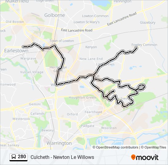 280 Route Schedules, Stops & Maps Crow Lane (Updated)