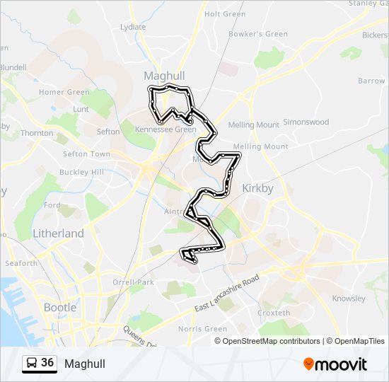 36 Route Schedules, Stops & Maps Maghull (Updated)