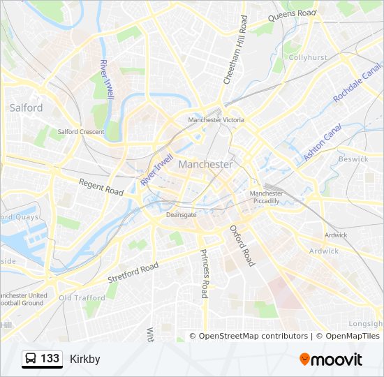 Bus 133 Route Map 133 Route: Schedules, Stops & Maps - Kirkby (Updated)