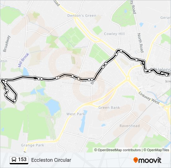 153 Bus Line Map