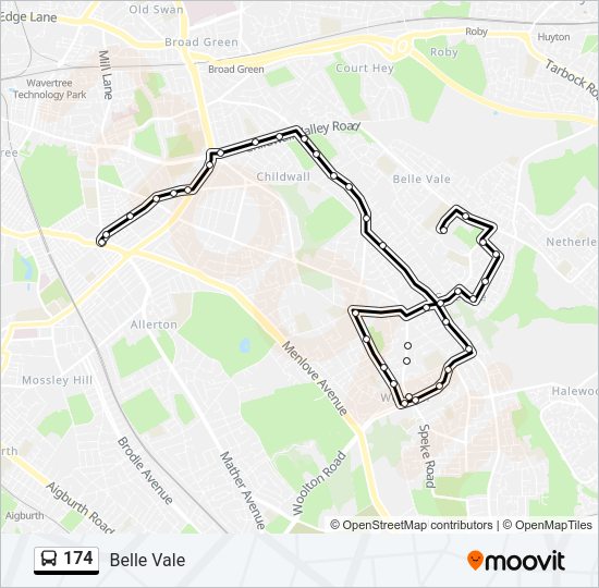 174 Bus Line Map