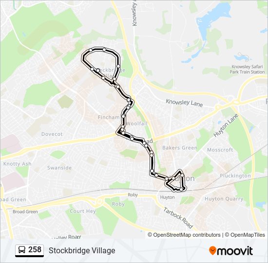 Bus 258 Route Map 258 Route: Schedules, Stops & Maps - Huyton (Updated)