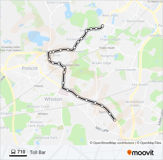 710 Bus Line Map
