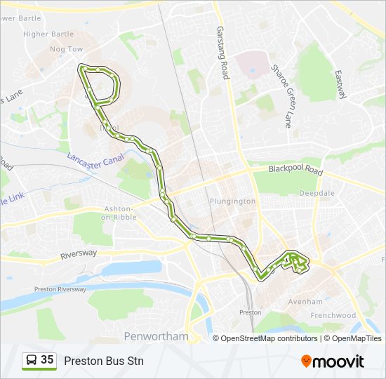 35 Bus Line Map