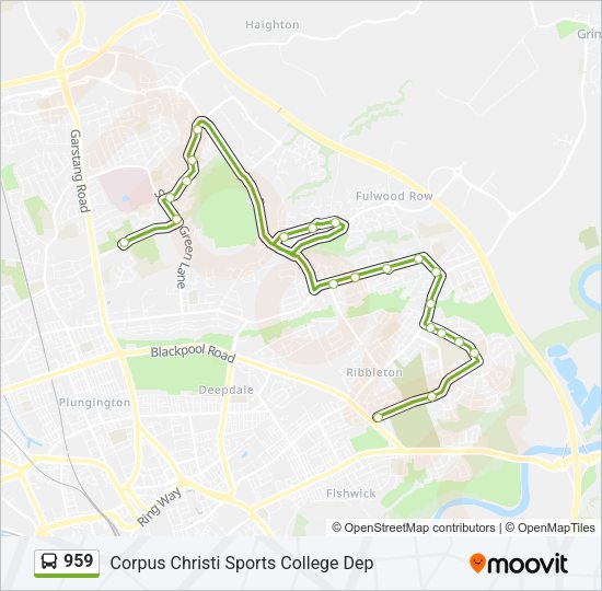 959 Bus Line Map