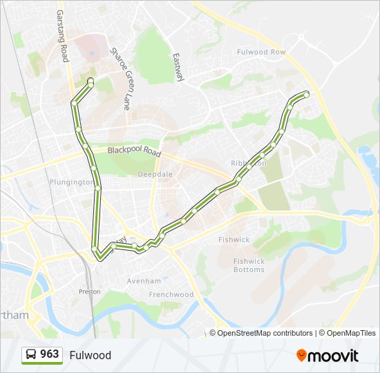 963 bus Line Map