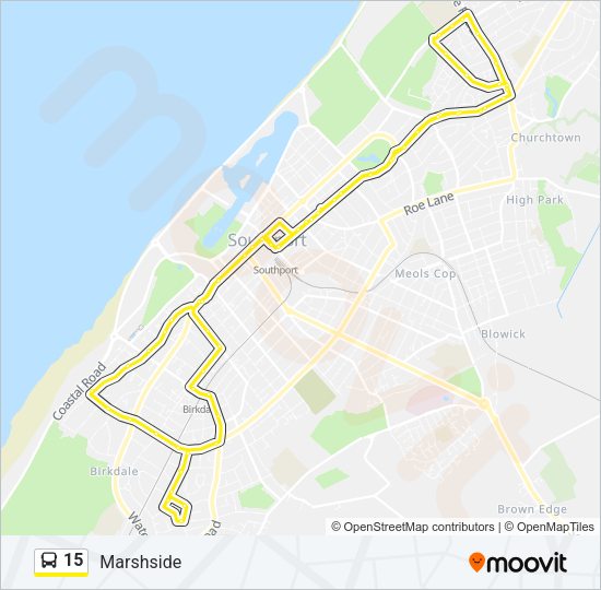 15 Bus Line Map