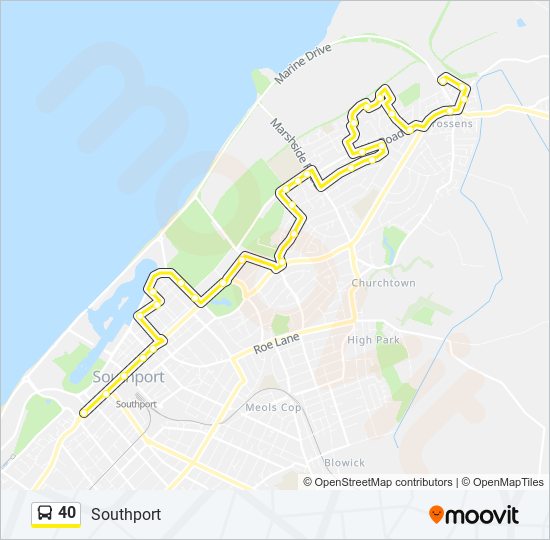 40 Route Schedules, Stops & Maps Southport (Updated)