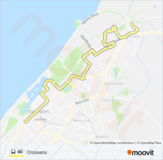 40 Bus Line Map