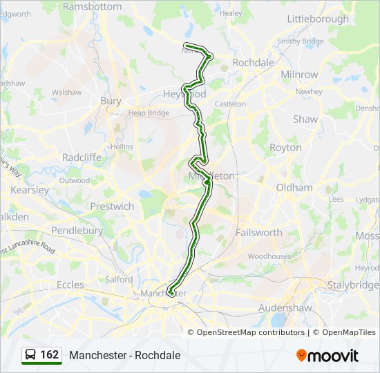 Bus 162 Route Map 162 Route: Schedules, Stops & Maps - Piccadilly Gardens (Updated)