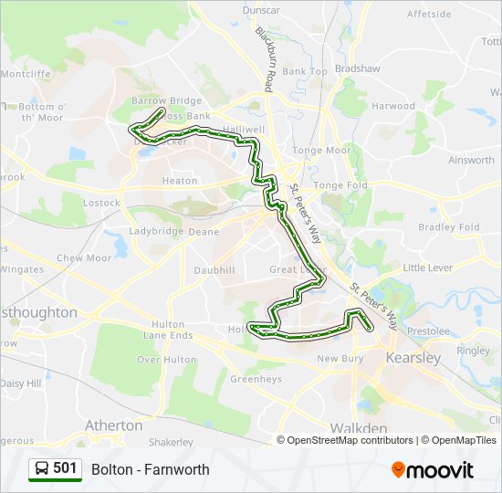 501 Route Schedules, Stops & Maps Farnworth (Updated)