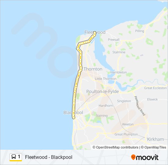1 Route Schedules, Stops & Maps Fleetwood (Updated)