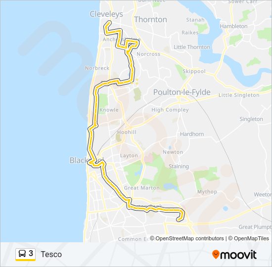 3 Bus Line Map