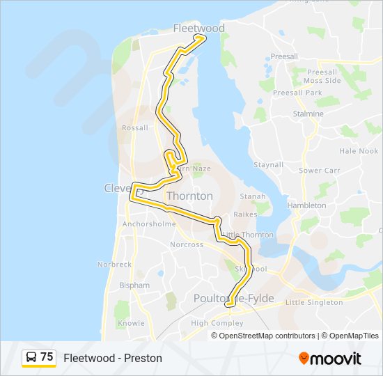 75 Bus Line Map