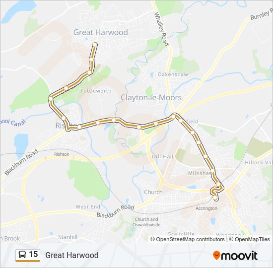 15 Bus Line Map