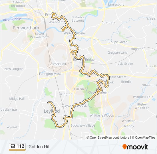 Bus 112 Route Map 112 Route: Schedules, Stops & Maps - Golden Hill (Updated)