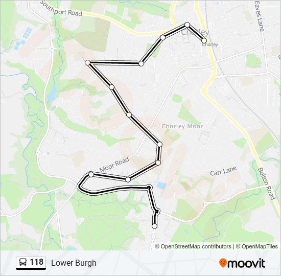 Bus 118 Route Map 118 Route: Schedules, Stops & Maps - Lower Burgh (Updated)