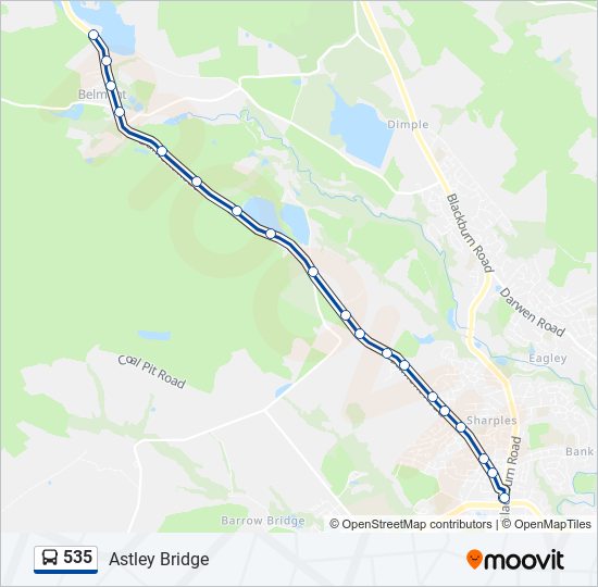535 Route Schedules Stops Maps Astley Bridge Updated 