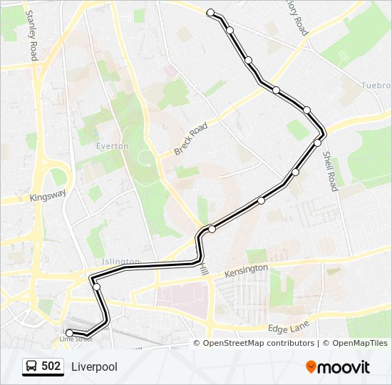 Bus 502 Route Map 502 Route: Schedules, Stops & Maps - Liverpool (Updated)