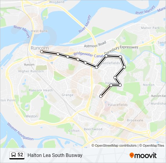 52 Bus Line Map