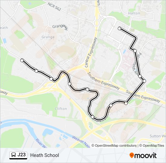 J23 Bus Line Map