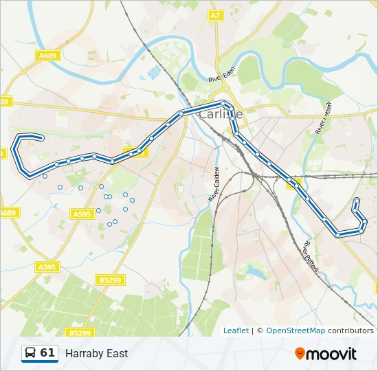 61 Route Schedules Stops Maps Harraby East