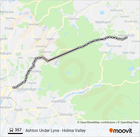 357 Route Schedules Stops Maps Holmfirth Updated 
