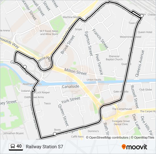 40 Bus Line Map