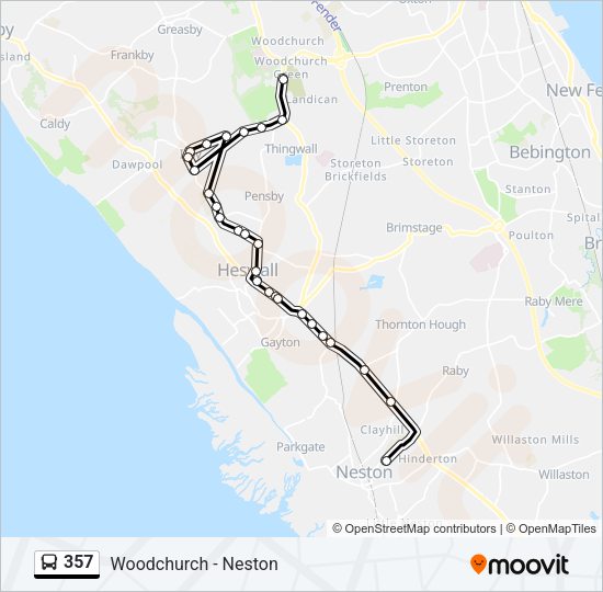357 Bus Line Map