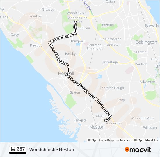 357 Bus Line Map