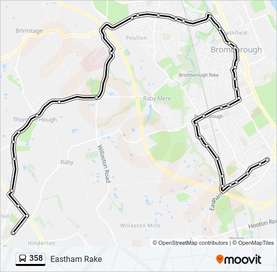 Bus 358 Route Map 358 Route: Schedules, Stops & Maps - Eastham Rake (Updated)