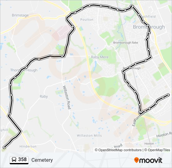 358 Bus Line Map