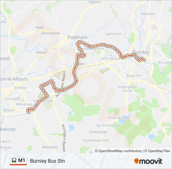 M1 Bus Line Map