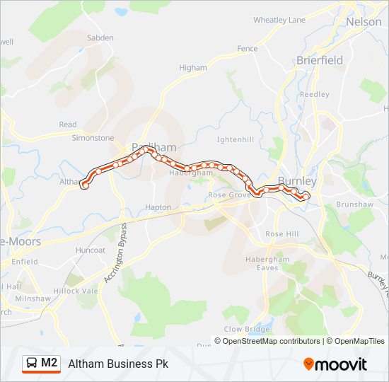 M2 Bus Line Map