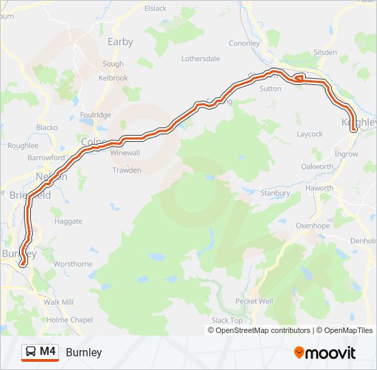 M4 bus Line Map