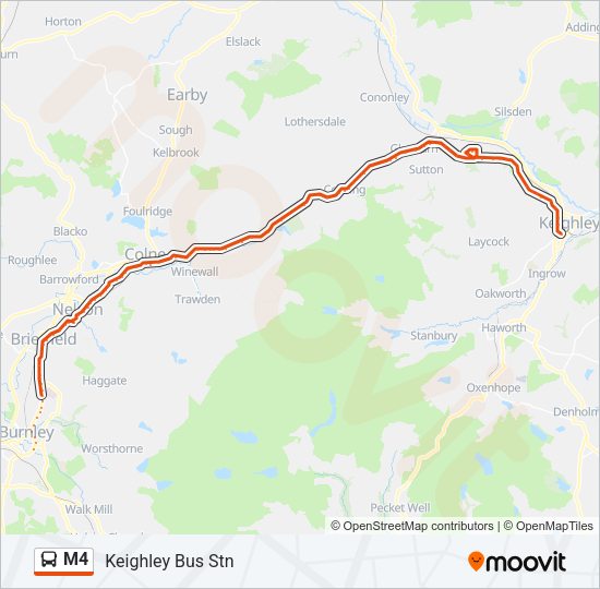 M4 Bus Line Map