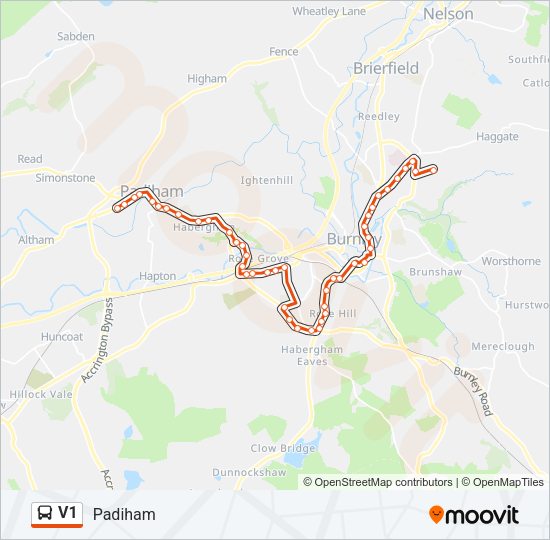 V1 Bus Line Map