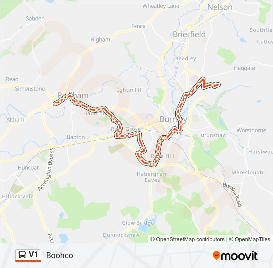 V1 Bus Line Map