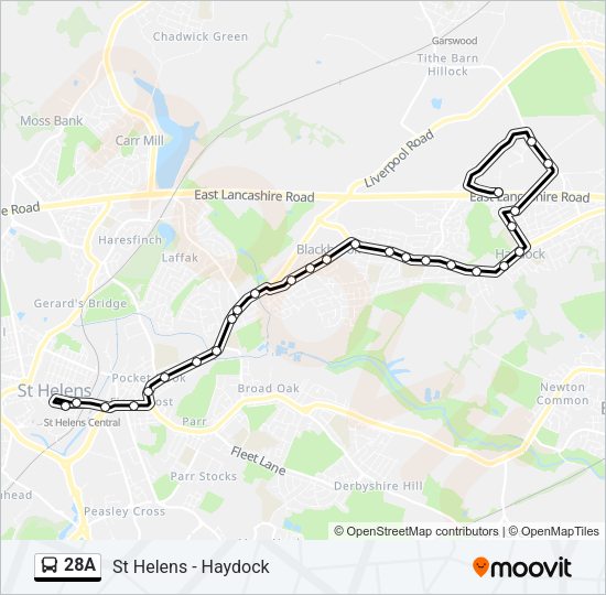 28A Bus Line Map