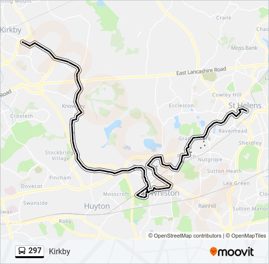 297 bus Line Map