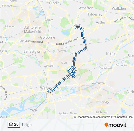 Bus 28 Route Map 28 Route: Schedules, Stops & Maps - Leigh (Updated)