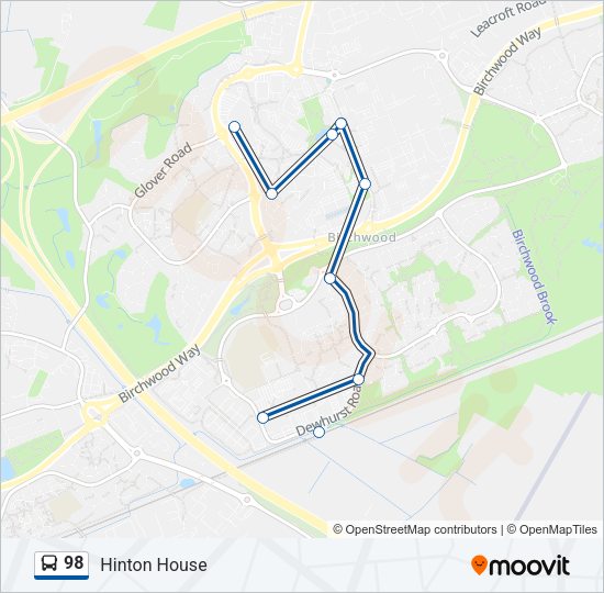98 Bus Line Map