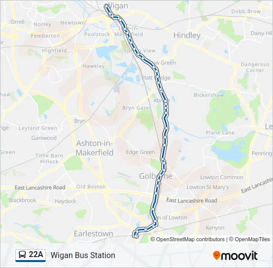 22A Bus Line Map
