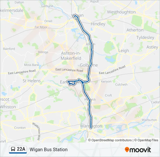 22A Bus Line Map