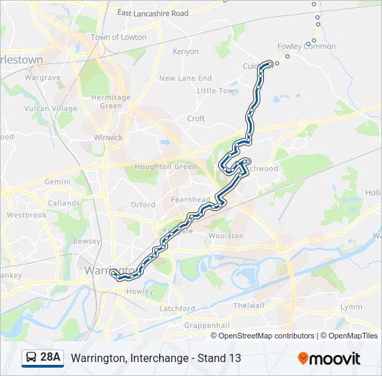 28A Bus Line Map