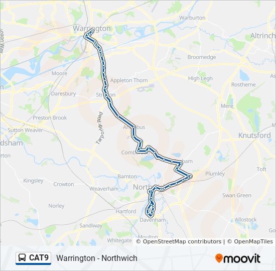 CAT9 Bus Line Map