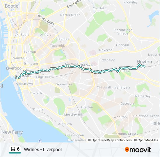 6 bus Line Map