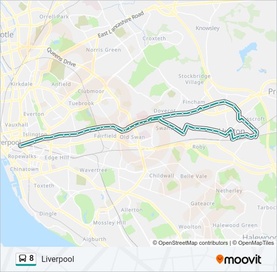 8 Bus Line Map